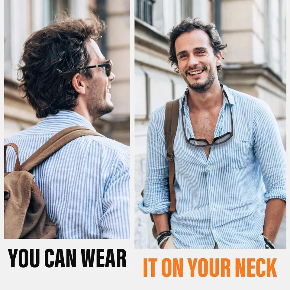 Adjustable Glasses Strap (3 Pcs) - Sunglasses Strap for Men Women - Black Eyegla 2