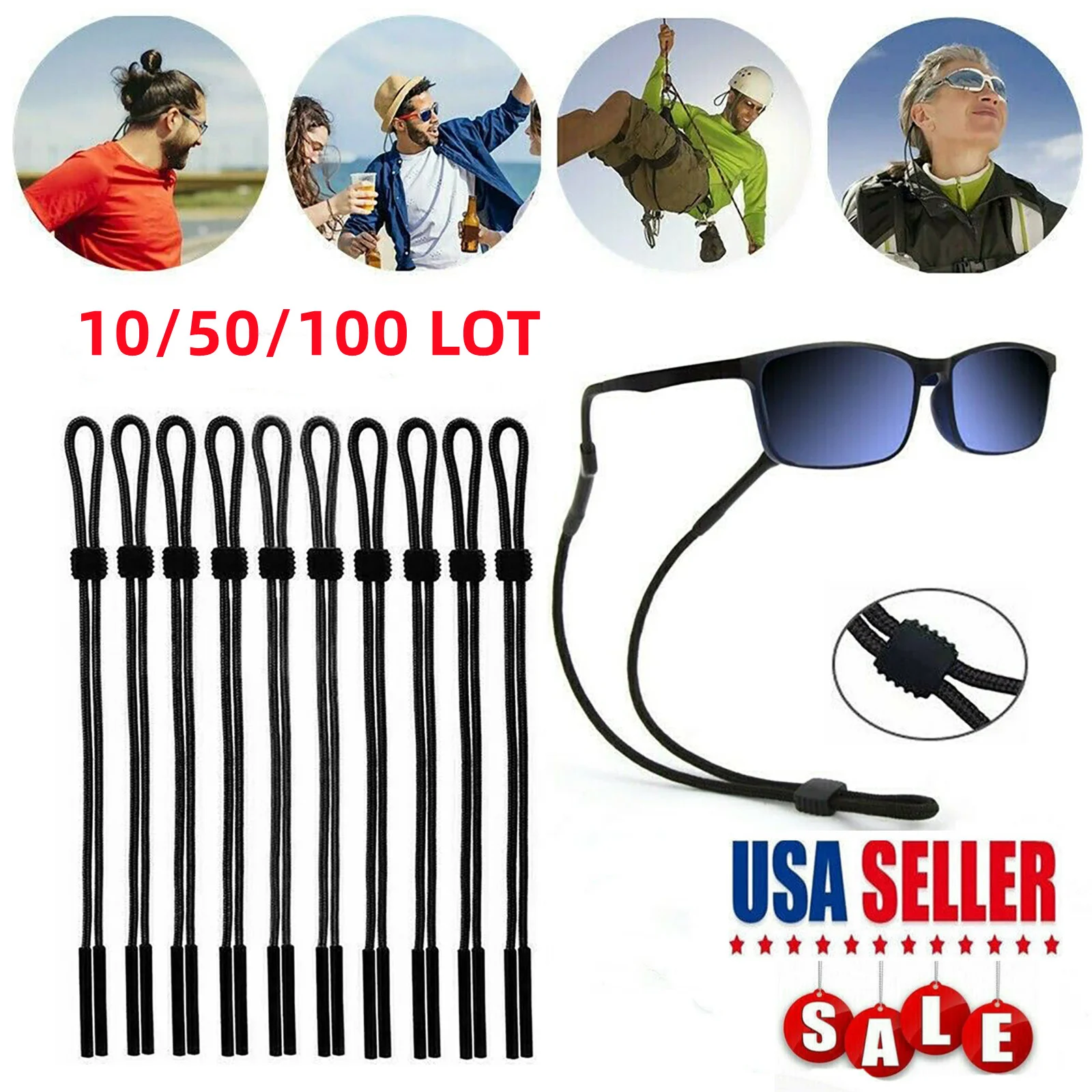 Lot Sport Sunglass Neck Strap Eyeglass Read Glasses Neck Cord Lanyard Holder
